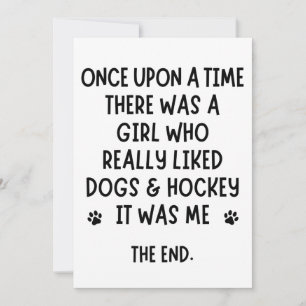 A girl who really liked Hockey and Dogs Karte