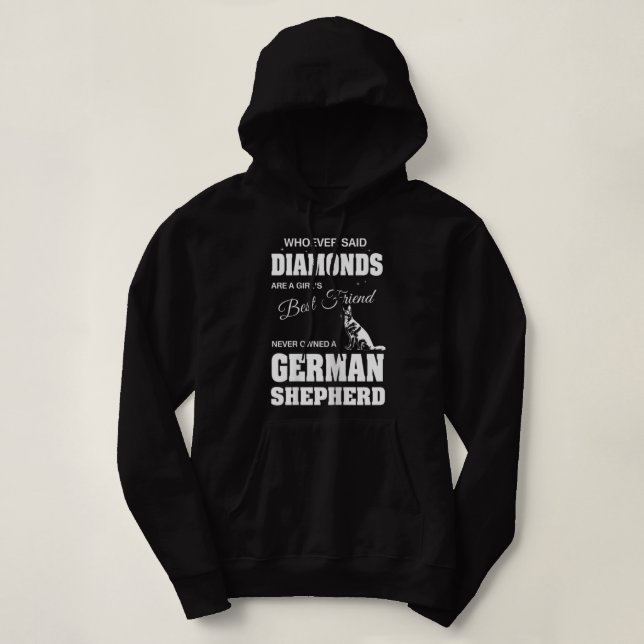 A girls German Shepherd Woman Ladies Hoodie (Design vorne)