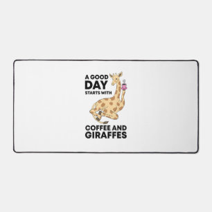 A Good Day Starts With Coffee & Giraffe Gift Funny Schreibtischunterlage