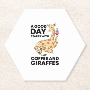 A Good Day Starts With Coffee & Giraffe Gift Funny Untersetzer