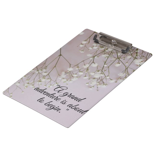 A grand adventure is begin to start klemmbrett (Schrägansicht)