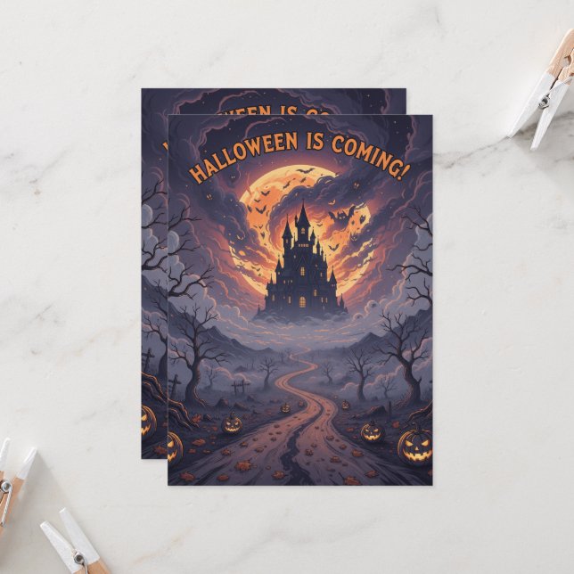 A grandiose Halloween invitation (Devant/Arrière en situation)