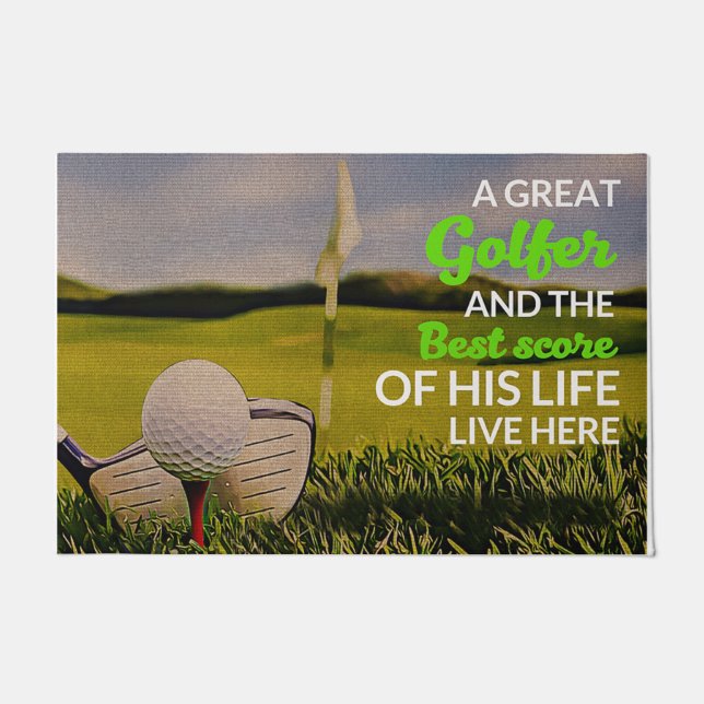 A Great Golfer Doormat, Golf Player Fußmatte (Vorderseite)