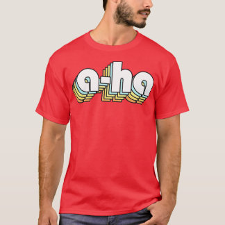 A ha Retro Rainbow Typografie Faded Style T-Shirt