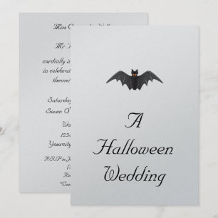 ‚A Halloween Wedding‘ - (Bat in Flight) Einladung