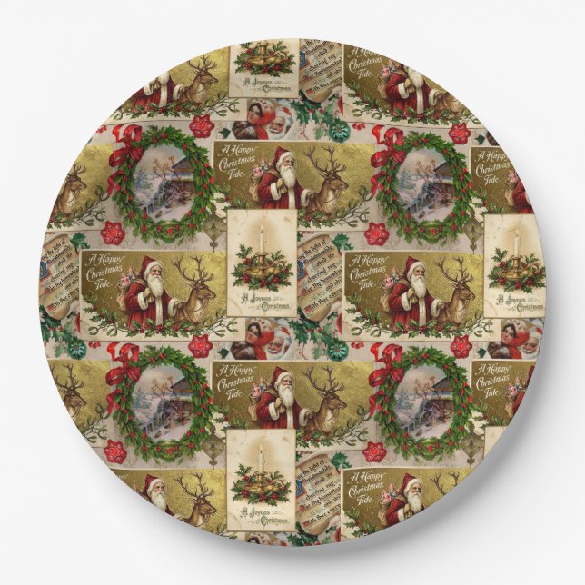 A Happy Christmas Tide Pappteller (Vorderseite)