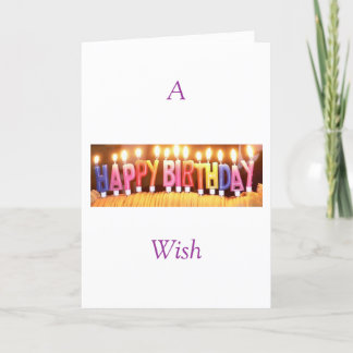 A Happybirthday Wish Karte