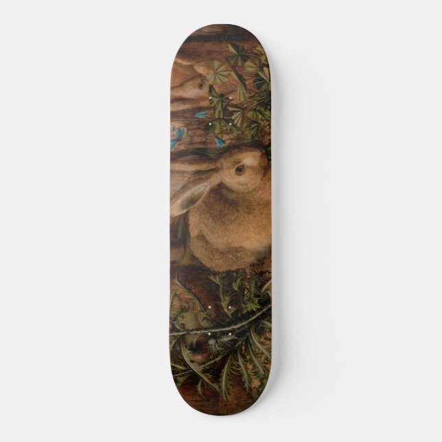 A Hare in the Forest (by Hans Hoffmann) Skateboard (Vorderseite)