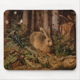 A Hare in the Forest (von Hans Hoffmann) Mousepad