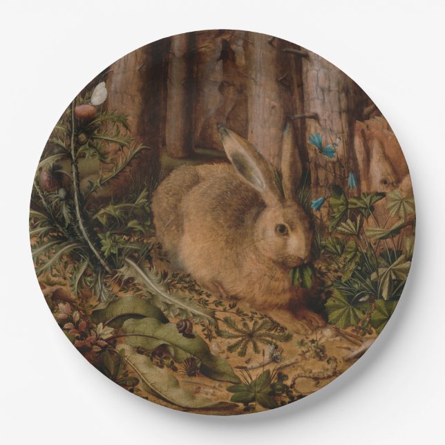A Hare in the Forest (von Hans Hoffmann) Pappteller (Vorderseite)