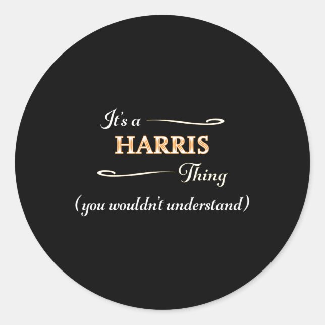 A Harris Thing Kamala Harris 2024 Election Anti Runder Aufkleber (Vorderseite)