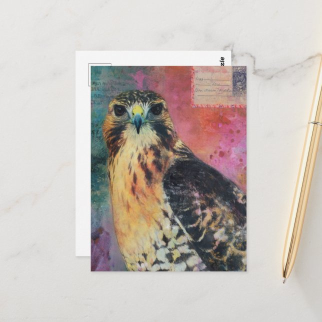 A Hawk Postkarte (Vorderseite/Rückseite Beispiel)