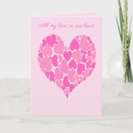 A Heart Of Hearts Romantic Design Pastel Pink Karte