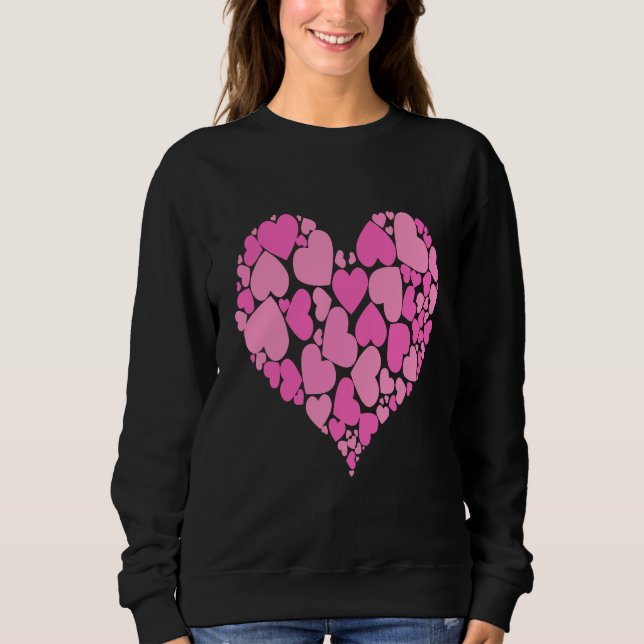 A Heart Of Hearts Romantic Design Pastel Pink Sweatshirt (Vorderseite)