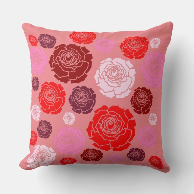 A Heian Court Rosen Garden Kissen (Vorderseite)