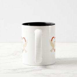 a Herz-Tasse - Liebe und Friedenssymbol Zweifarbige Tasse