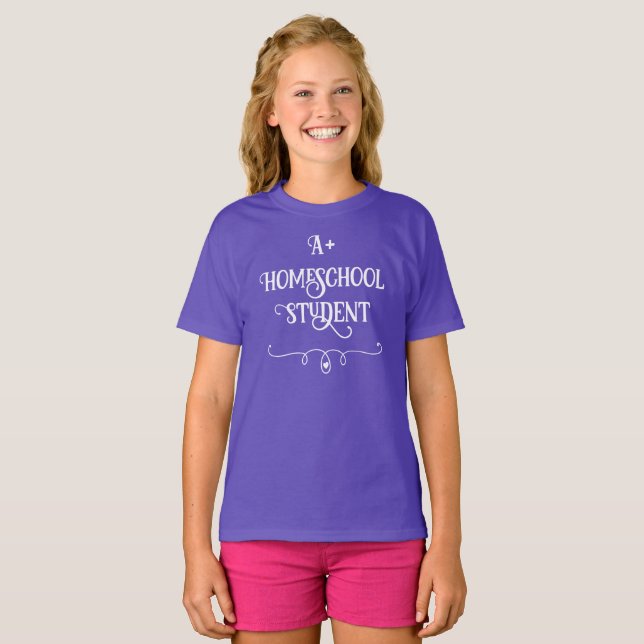 A+ Homeschool Student Girls' T-Shirt (Vorne ganz)