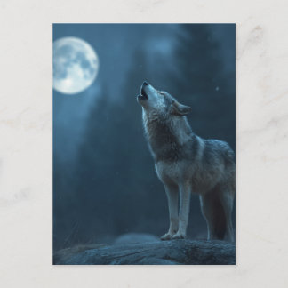 A Howling Wolf Postkarte
