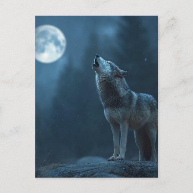 A Howling Wolf Postkarte (Vorderseite)