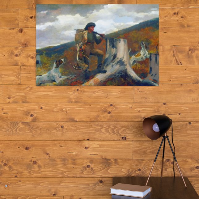 A Huntsman and Hogs Winslow Homer Circa 1891 Leinwanddruck (Von Creator hochgeladen)