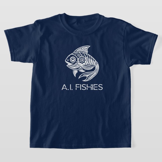 A.I. Fishies White Design Shirt (Ablage )
