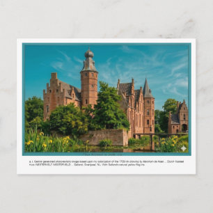 a. i. Gemini generierte Kasteel WESTERVELT. Postkarte