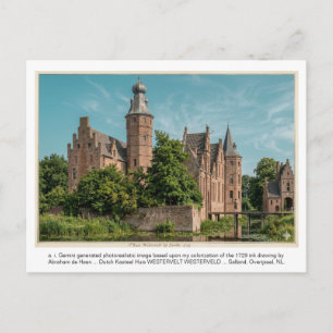 a. i. Gemini generierte Kasteel WESTERVELT. Postkarte