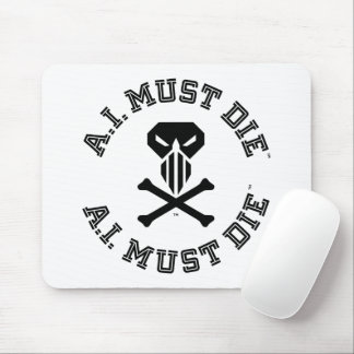 A.I. Must Die™ Logo (College-Schriftart) Mauspad