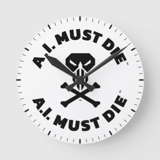 A.I. Must Die™ Logo (Fette Schrift) Wanduhr