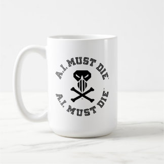 A.I. Must Die™ Logo-Tasse (College-Schrift) Kaffeetasse