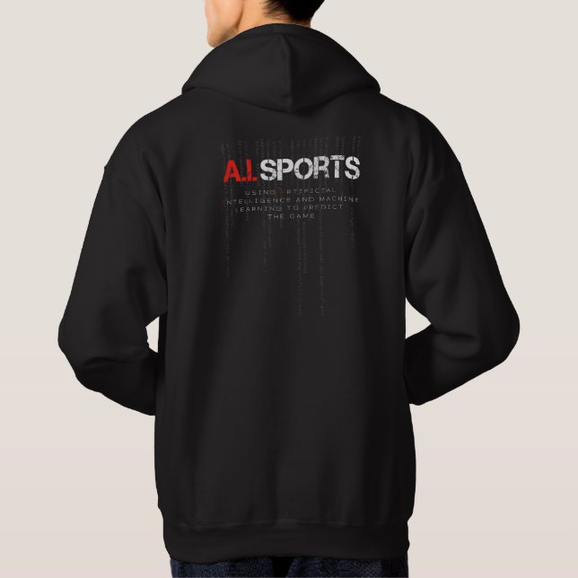 A.I. Sweat - shirt à capuche noir sportif (Dos)