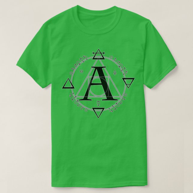 A is for Alchemy Simple T-Shirt (Design vorne)