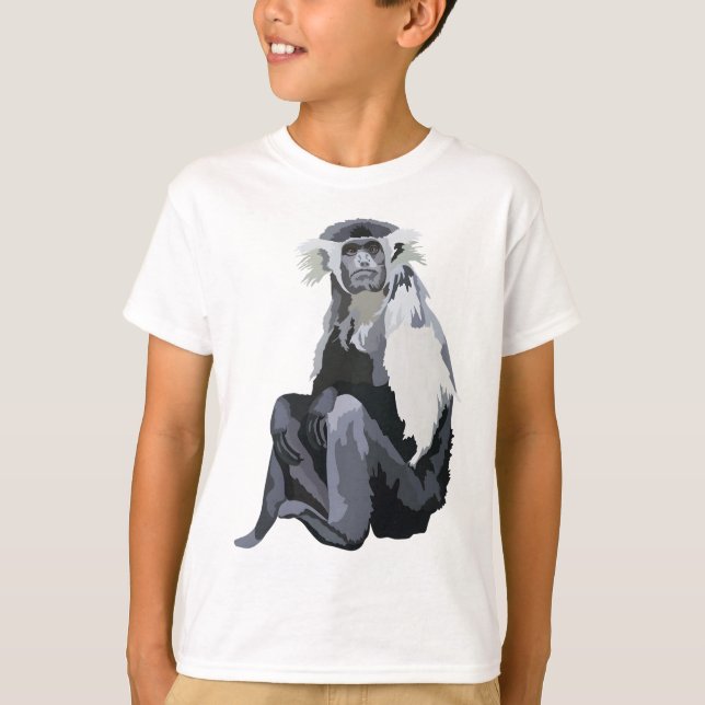 A is for Angolan Colobus Monkey T-Shirt (Vorderseite)