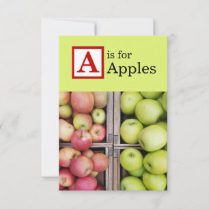 A is for Apples Gebäude block notecards Dankeskarte