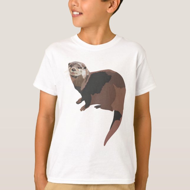 A is for Asian Small Clawed Otter T-Shirt (Vorderseite)