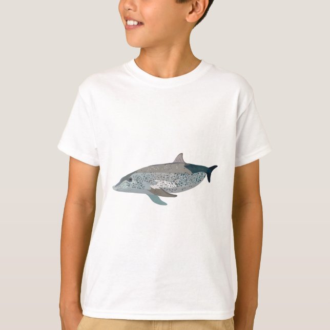 A is for Atlantic Gepunktet Delphin T-Shirt (Vorderseite)