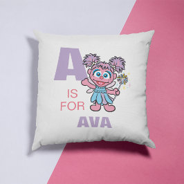 A ist für Abby Cadabby | Name hinzufügen Kissen