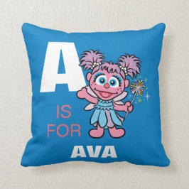 A ist für Abby Cadabby | Name hinzufügen Kissen
