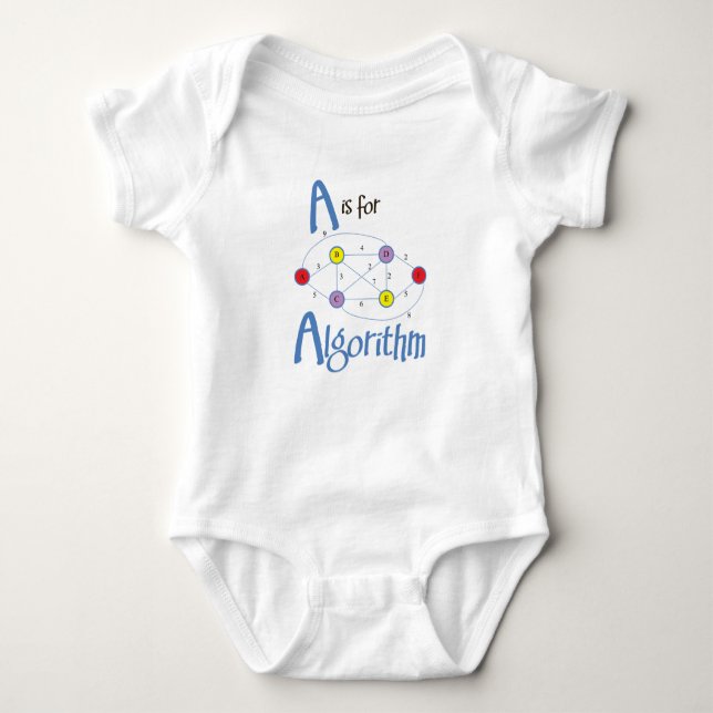 A ist für Algorithmus (für Wissenschafts-u. Baby Strampler (Vorderseite)
