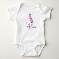 A ist für Alice Baby Name Reveal Floral Vintag