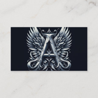 A ist für Angel Alphabet Letter Initial Visitenkarte