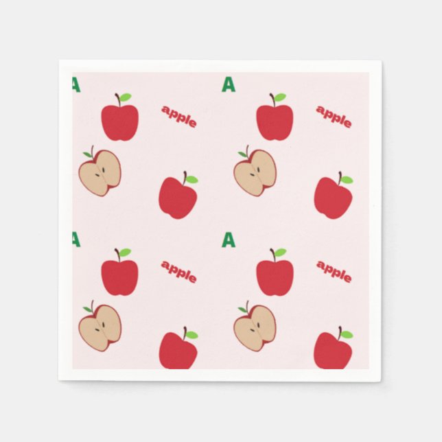 A ist für Apfelpink Serviette (Vorderseite)
