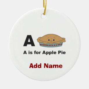 A ist für Apple Pie Keramik Ornament