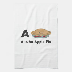 A ist für Apple Pie Küchentuch
