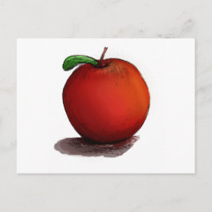 A ist für Apple Postkarte