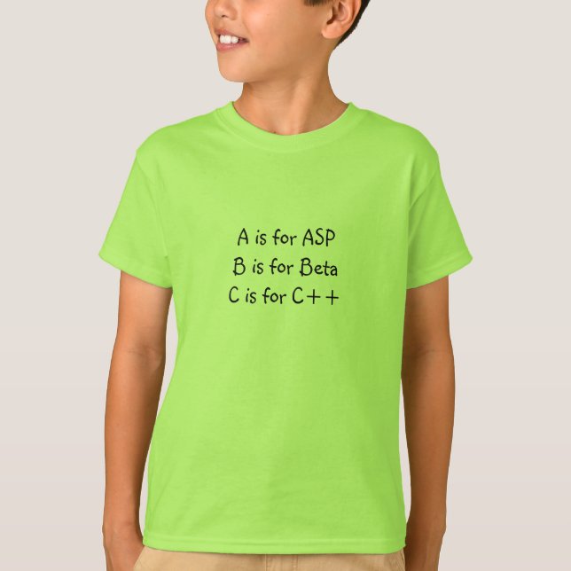 A ist für Asp T-Shirt (Vorderseite)