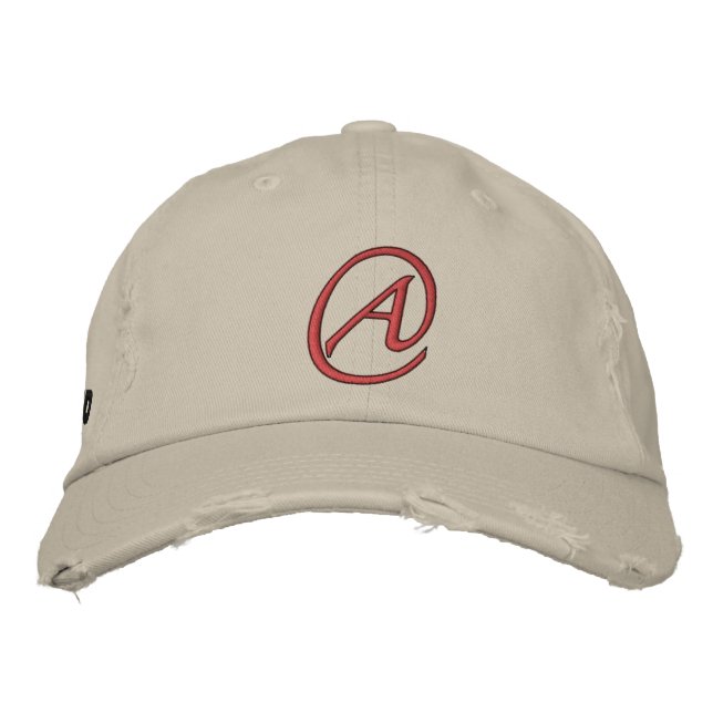 A ist für Atheist Bestickte Kappe (Vorderseite)