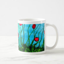 A ist für azurblaue Alphabetkunst-Tasse