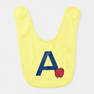 A ist für das Apple-Alphabet abc-Buchstabenlernen Babylätzchen