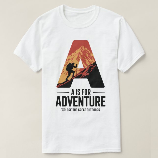A ist für Erlebniswanderungen Gebirgsdesign T-Shirt (Design vorne)